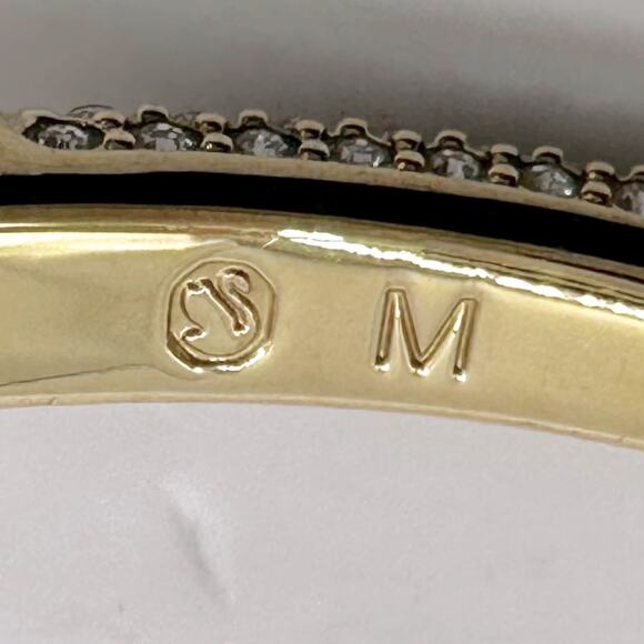 Swarovski Dextera Bangle Bracelet Gold Pave MEDIUM Hinge Clamper Quiet Luxury - Picture 6 of 12